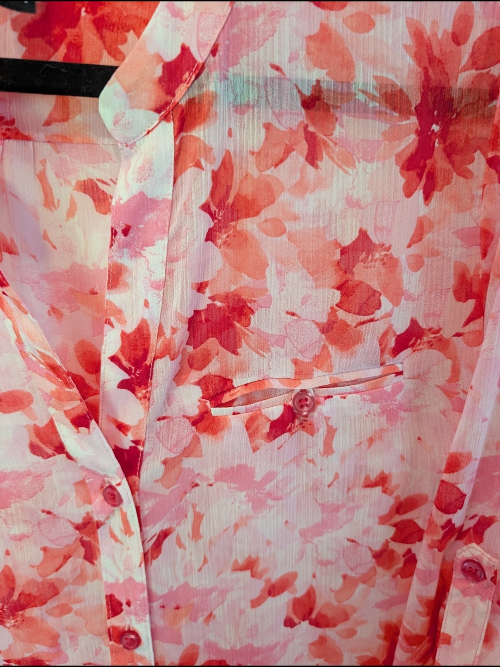 KUT Watercolour Floral Button-Up Blouse Size XL - Picture 6 of 6